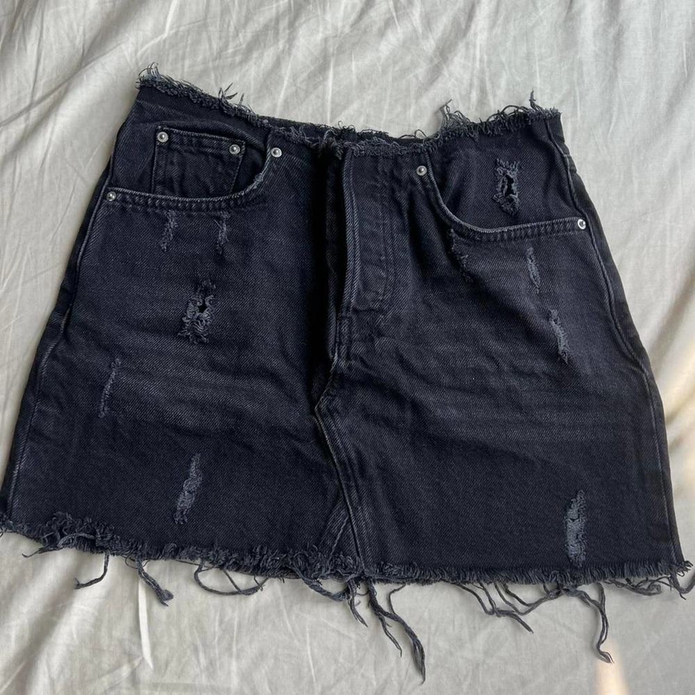 Urban Outfitters Distressed Denim Mini Skirt